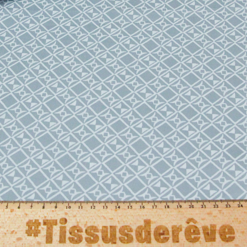 Gabardine coton & élasthanne - Motif...