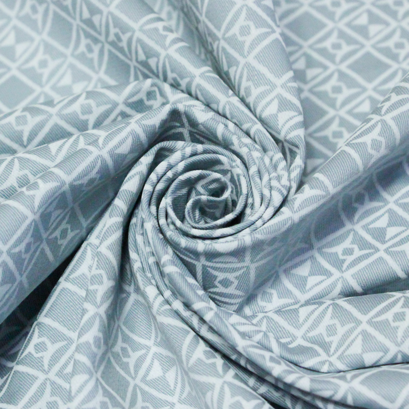 Gabardine coton & élasthanne - Motif...