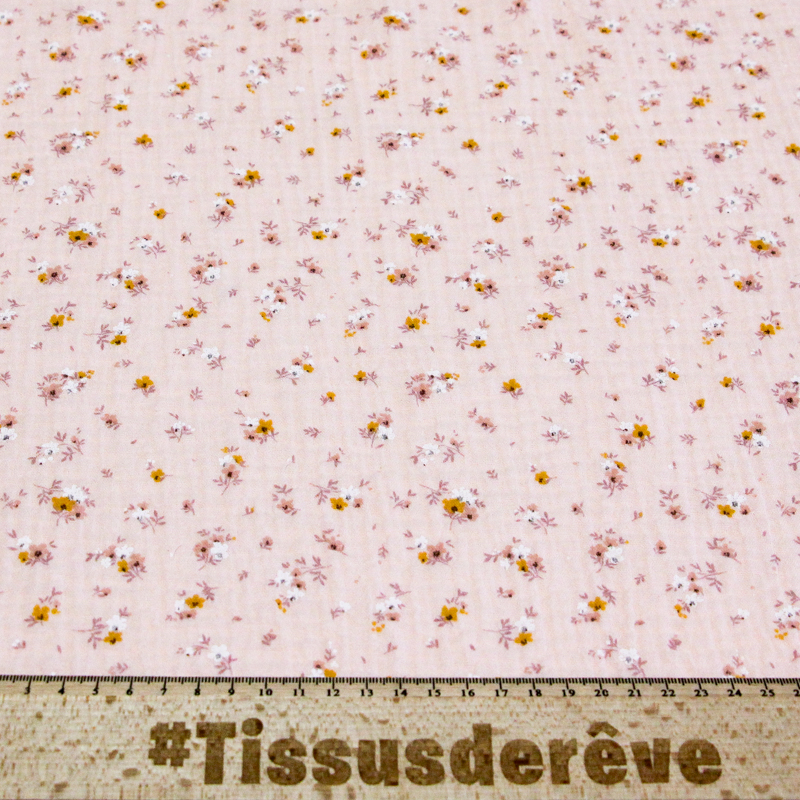 Double gaze 100% coton - Fleurs d'été...