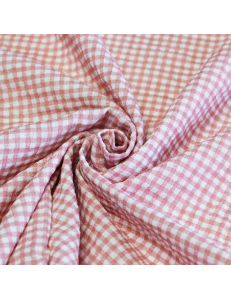 Double gaze 100% coton - Zéphyr rose