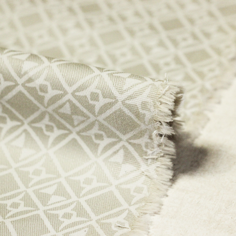 Gabardine coton & élasthanne - Motif...