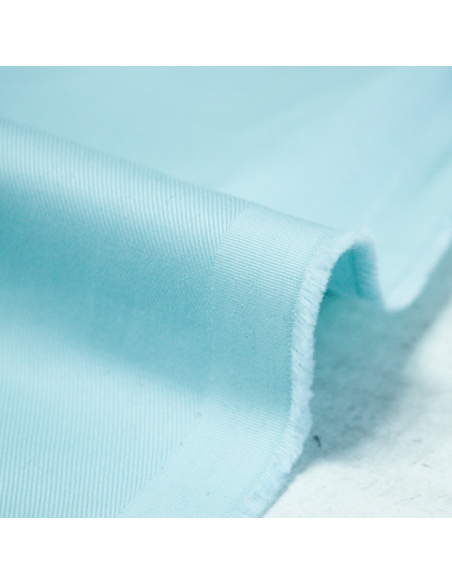 Gabardine coton & élasthanne - Aigue-marine