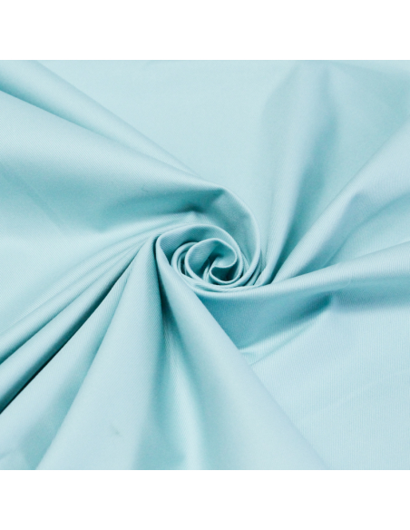 Gabardine coton & élasthanne - Aigue-marine