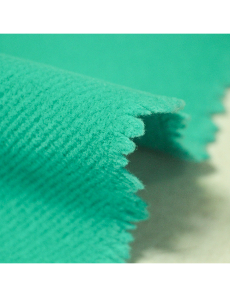 Drap de laine double épaisseur chevron "Duffle coat" - Menthe