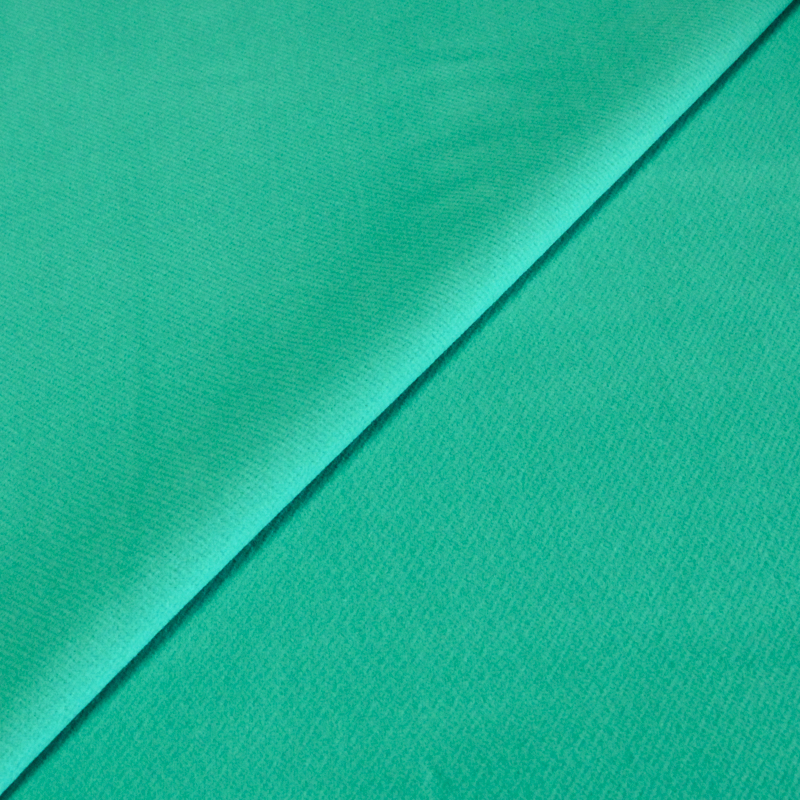 Drap de laine double chevron "Duffle coat" - Menthe