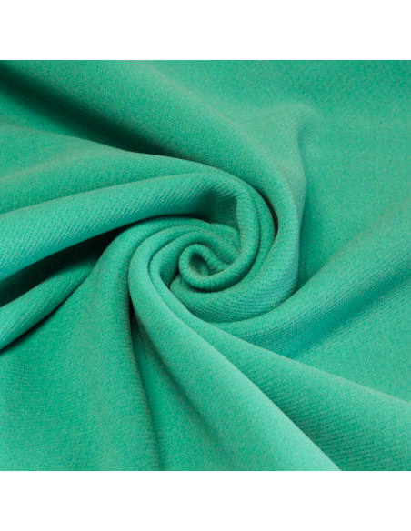 Drap de laine double épaisseur chevron "Duffle coat" - Menthe