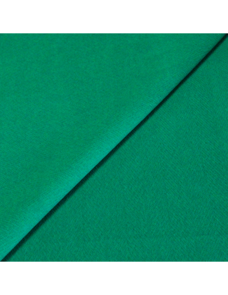 Drap de laine double épaisseur chevron "Duffle coat" - Emeraude