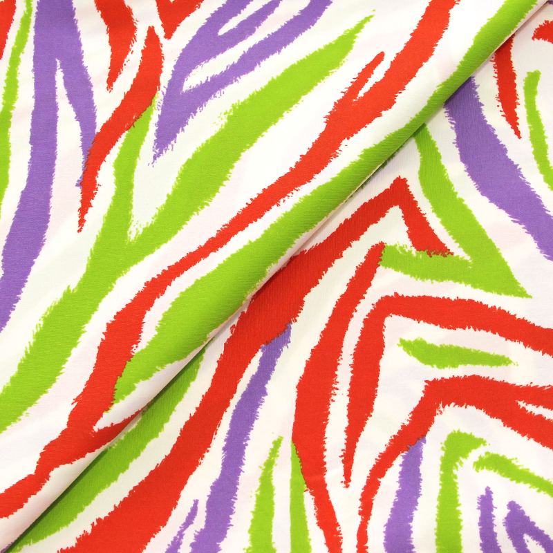 Tissu pour maillot de bain imprimé - Zébré multicolor