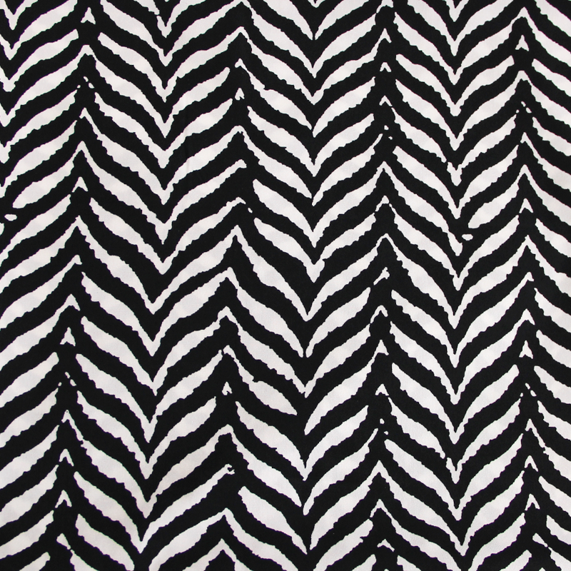 Tissu pour maillot de bain imprimé - Océanique noir et blanc