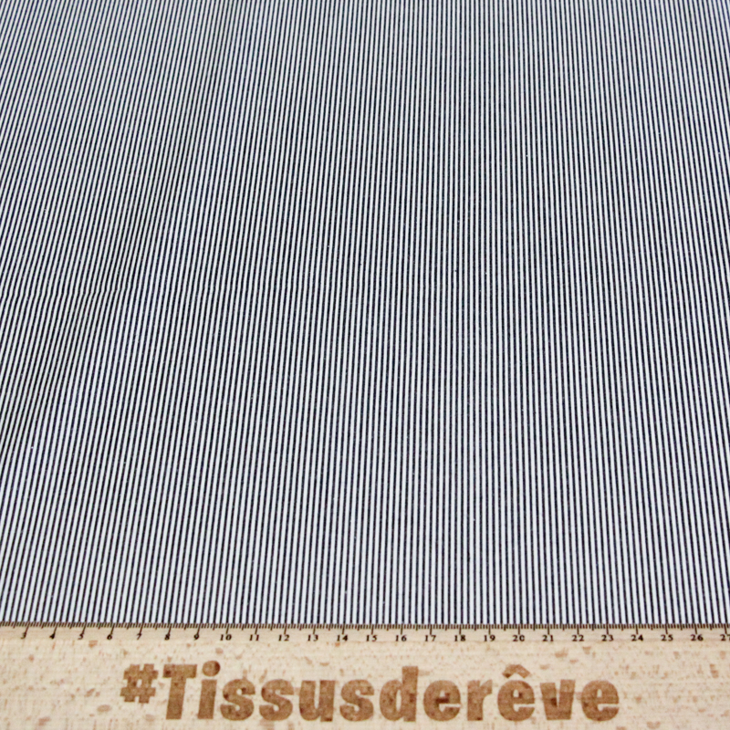 Popeline 100% coton - Rayure fine...