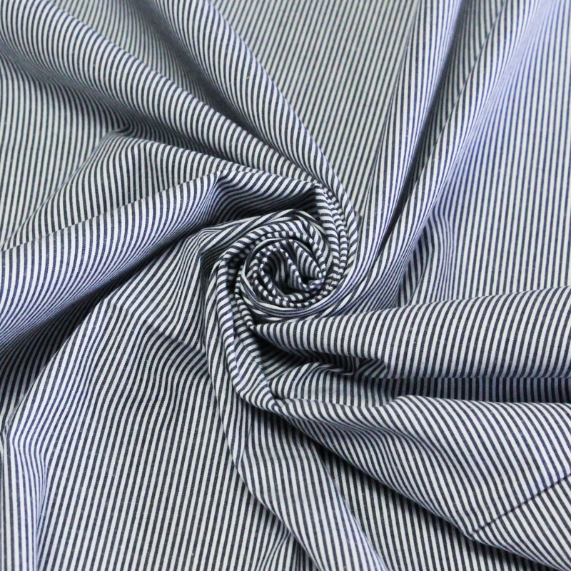 Popeline 100% coton - Rayure fine...