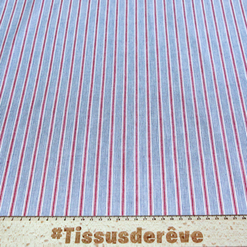 Popeline 100% coton - Rayure...