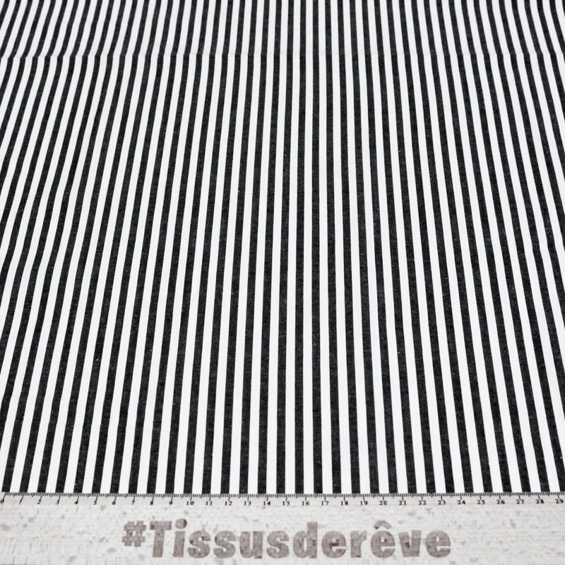Popeline 100% coton - Rayure moyenne...
