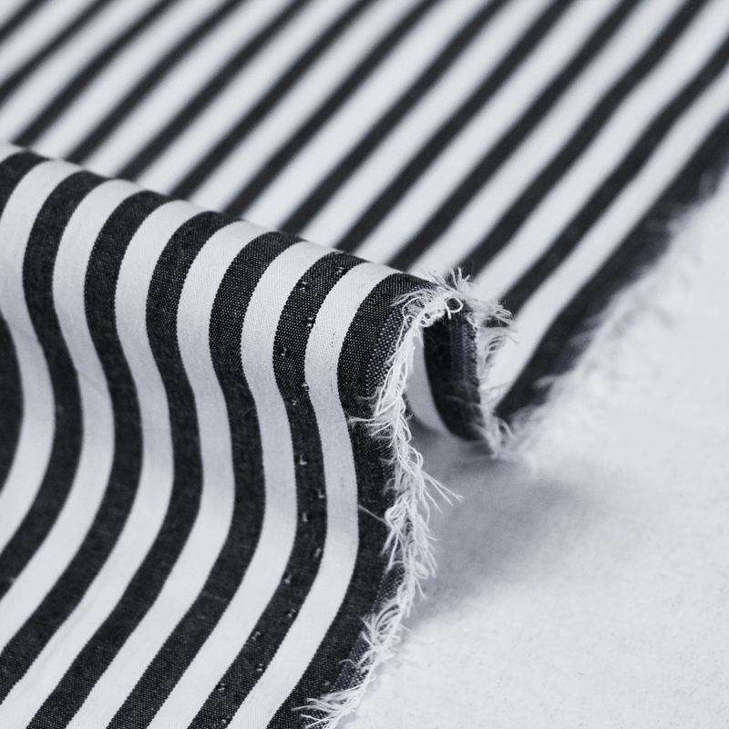 Popeline 100% coton - Rayure moyenne...