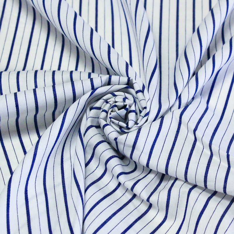 Popeline 100% coton - Rayure alternée...