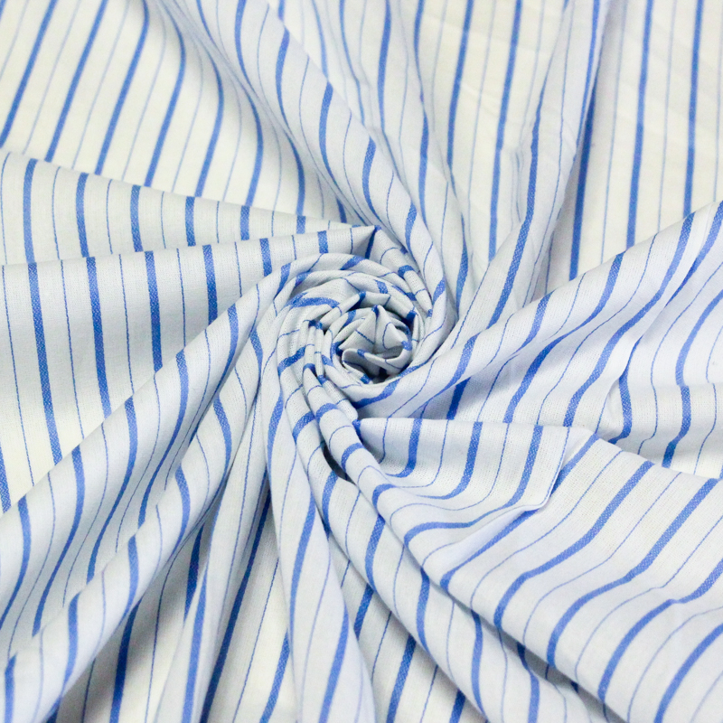 Popeline 100% coton - Rayure alternée...