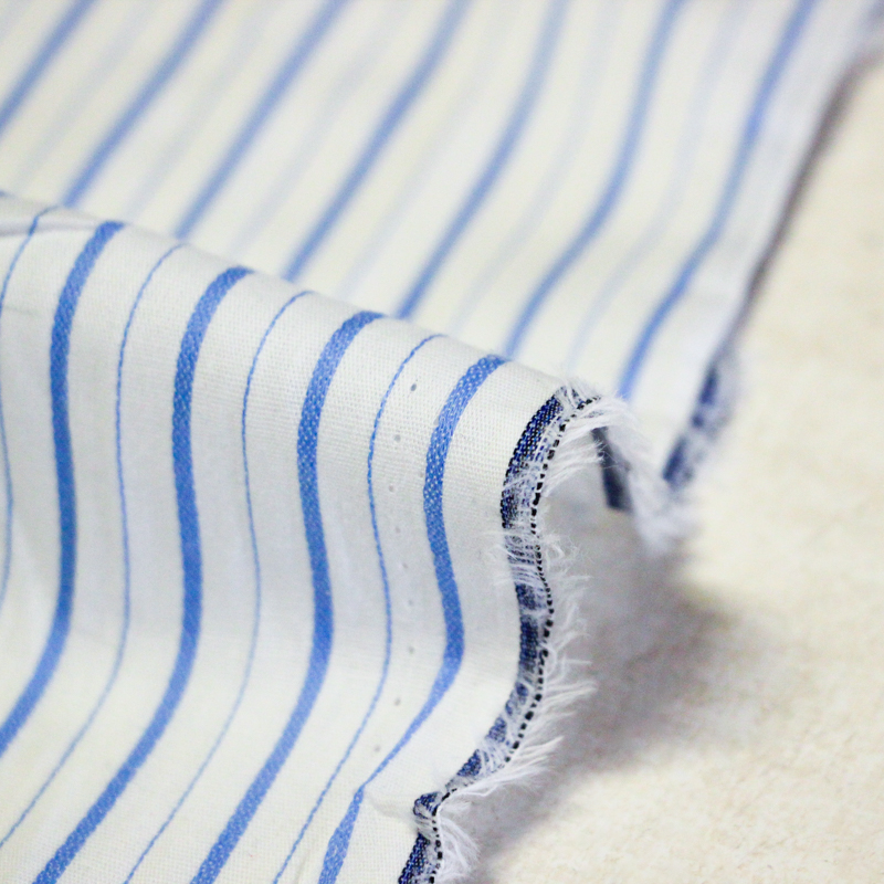Popeline 100% coton - Rayure alternée...