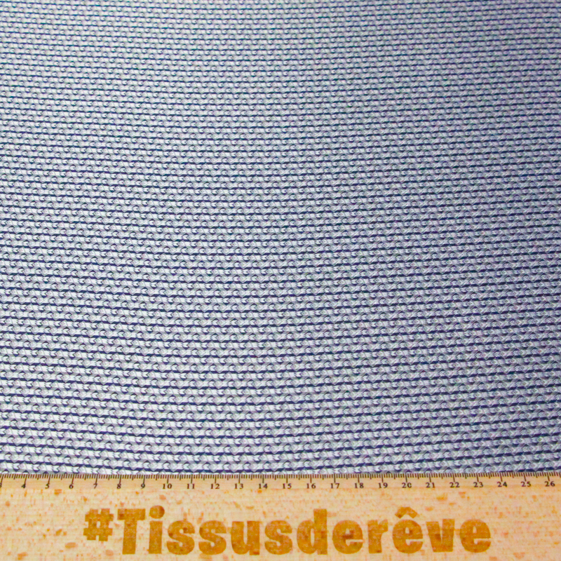 Jacquard 100% soie - Entrelacs bleu...