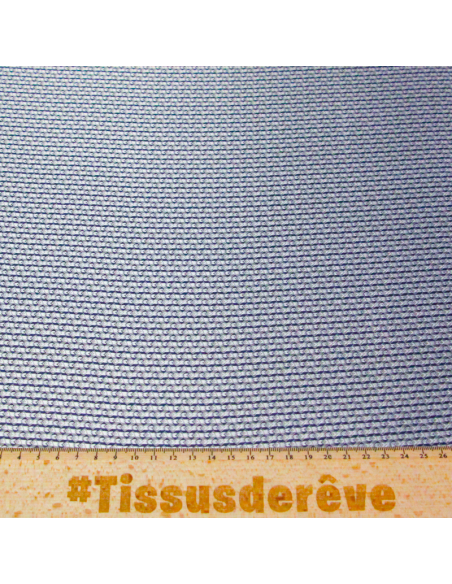 Jacquard 100% soie - Entrelacs bleu marine et gris