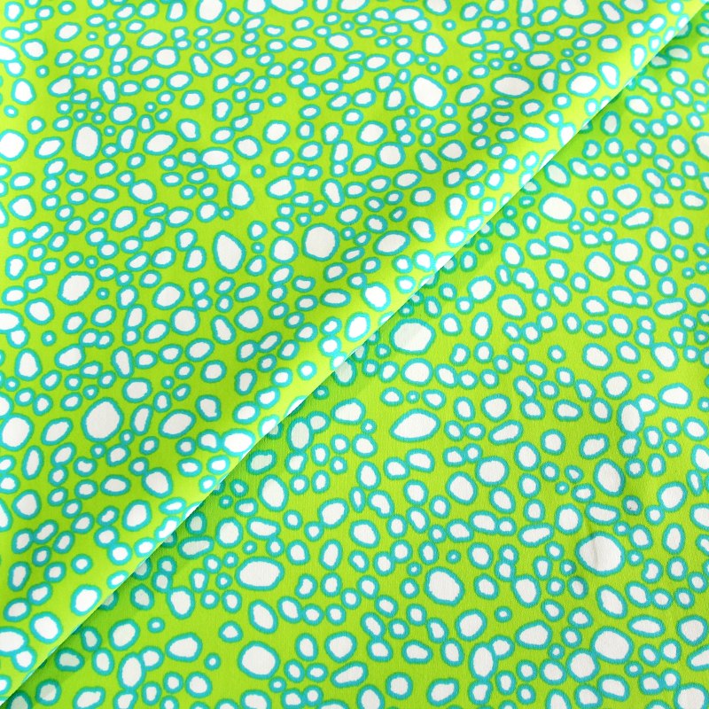 Tissu pour maillot de bain imprimé - Tacheté Vert et bleu
