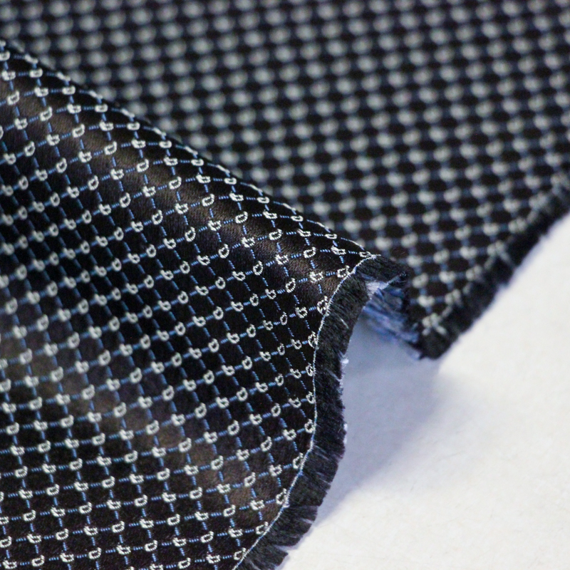 Jacquard 100% soie - Cachemire blanc...