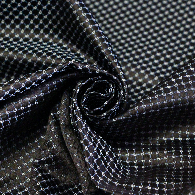 Jacquard 100% soie - Cachemire blanc...