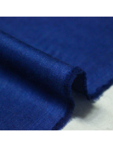 Twill laine & soie - Bleu roi