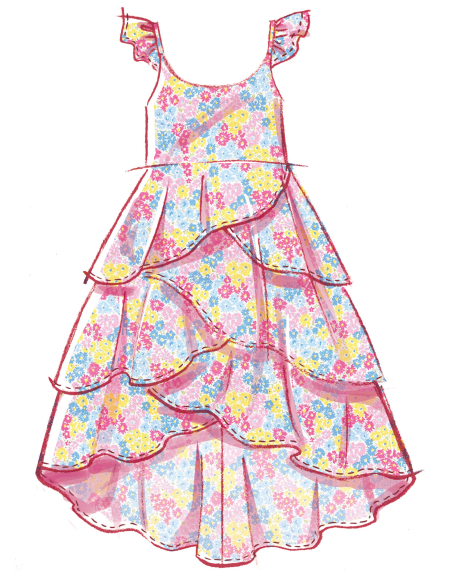 Patron McCall's 8592.K5 (7-14) - Robe enfant et serre‑tête