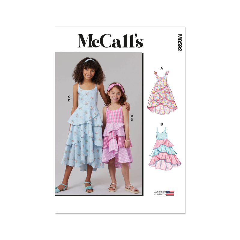 Patron McCall's 8592.K5 (7-14) - Robe enfant et serre‑tête