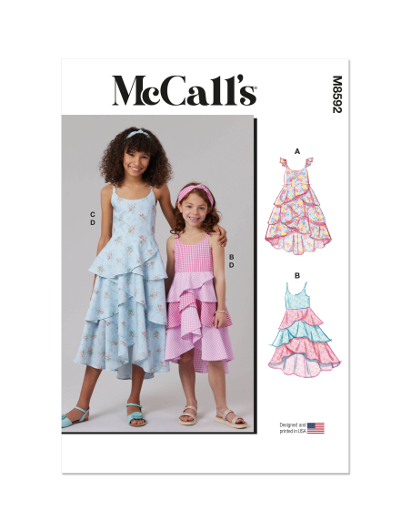 Patron McCall's 8592.K5 (7-14) - Robe enfant et serre‑tête