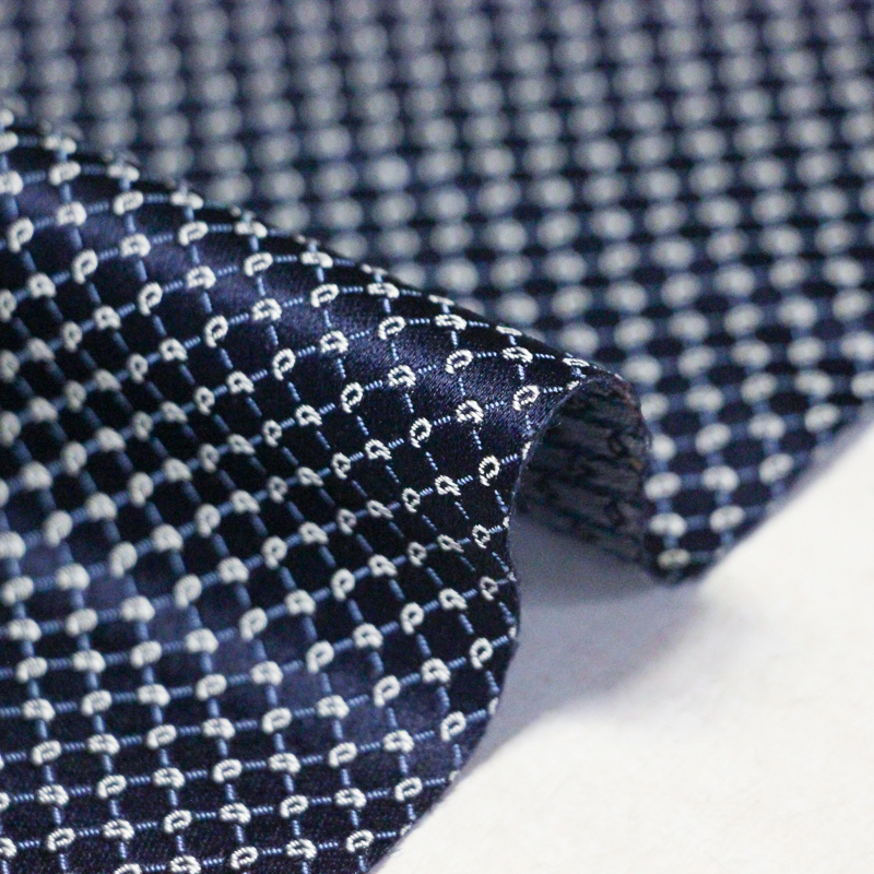 Jacquard 100% soie - Cachemire blanc...