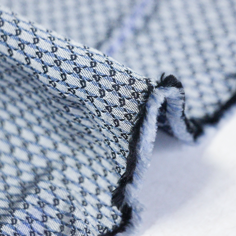 Jacquard 100% soie - Cachemire blanc...