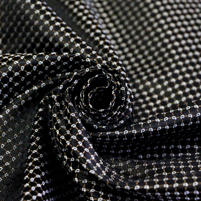 Jacquard 100% soie - Cachemire blanc...