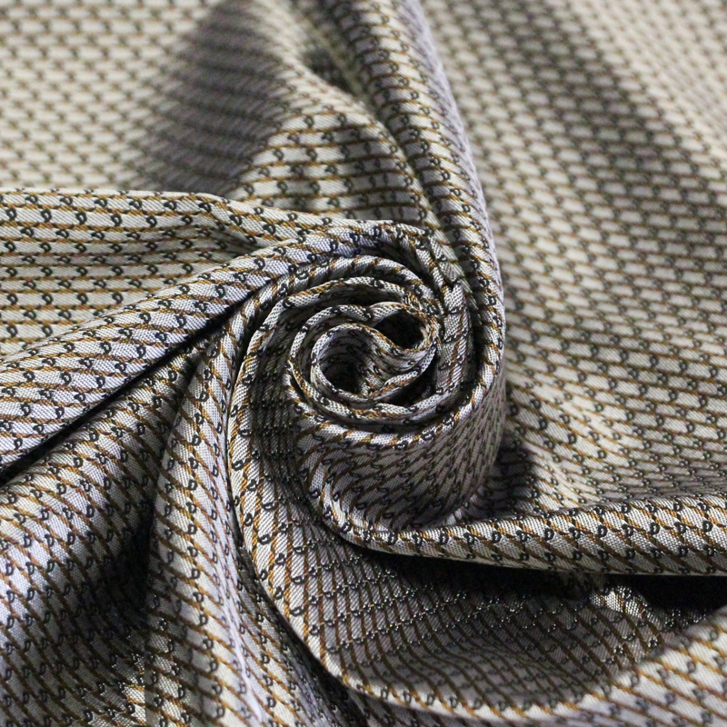 Jacquard 100% soie - Cachemire blanc...