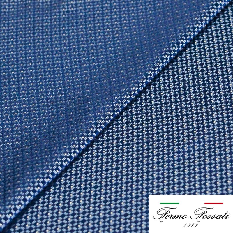 Jacquard 100% soie - Carreaux bleus