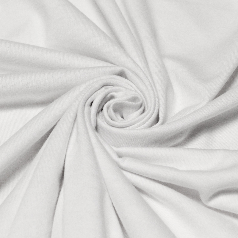 Jersey coton & élasthanne - Blanc...