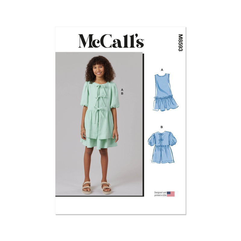 Patron McCall's 8593.A (7-14) - Robe et haut fille