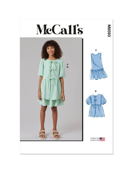 Patron McCall's 8593.A (7-14) - Robe et haut fille