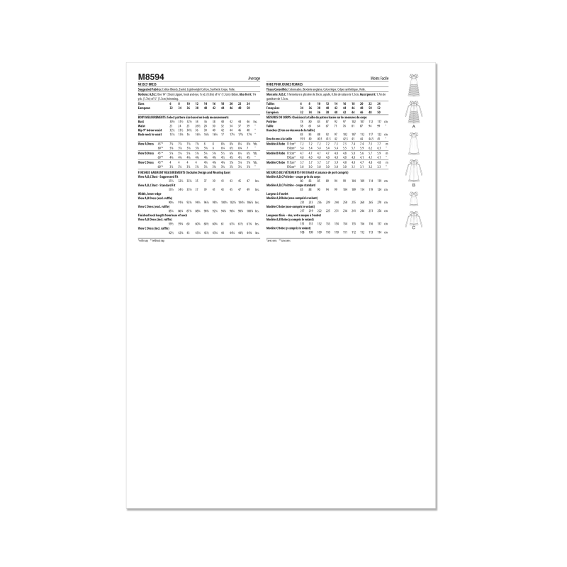 Patron McCall's 8594.H5 (34-42) -...