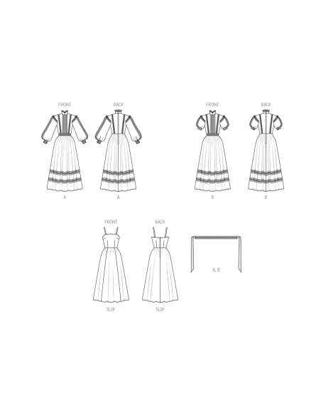 Patron McCall's 8595.A (34-42) - Robe longue, combinaison et ceinture