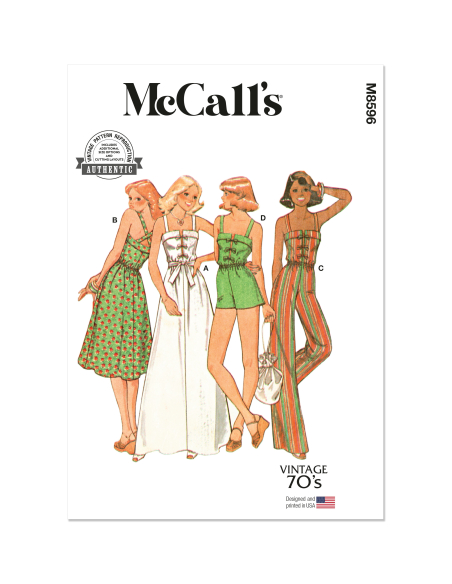 Patron McCall's 8596.D5 (32-40) - Robe ou Jumpsuit à Bretelles