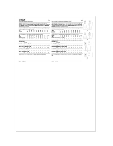 Patron McCall's 8596.R5 (42-50) - Robe ou Jumpsuit à Bretelles