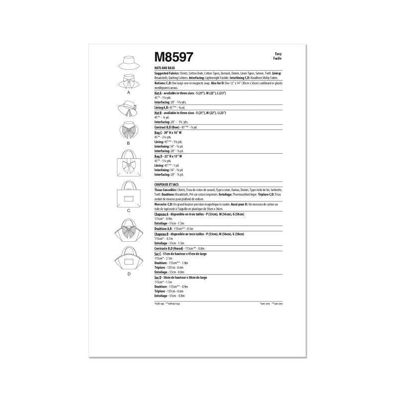 Patron McCall's 8597.A - Sacs et...