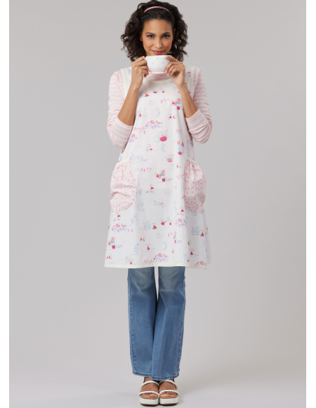 Patron McCall's 8598.A - Tabliers croisées style campagne