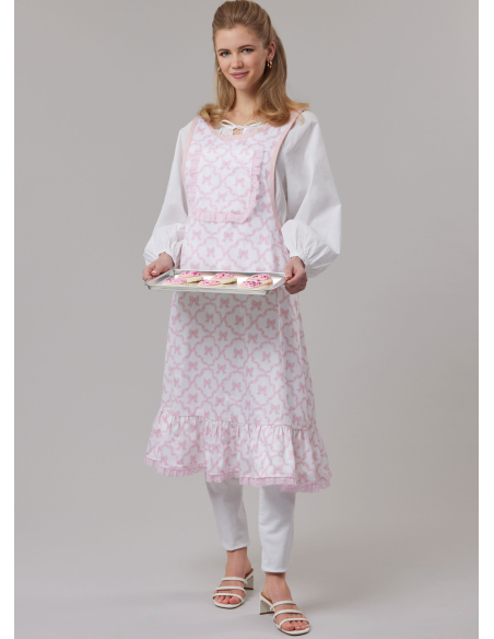 Patron McCall's 8598.A - Tabliers croisées style campagne