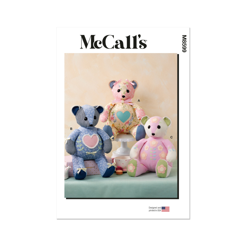 Patron McCall's 8599.OS - Ours en peluche patchwork