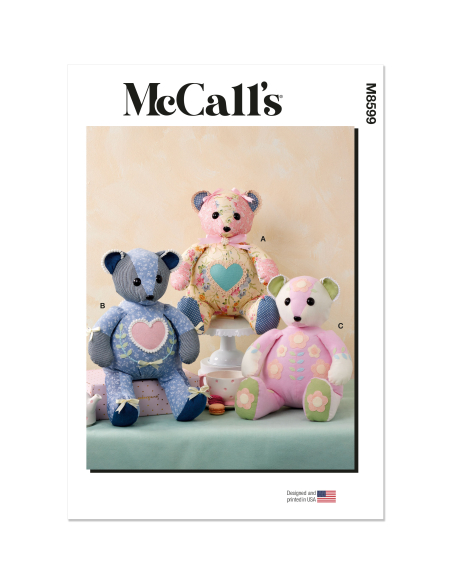 Patron McCall's 8599.OS - Ours en peluche patchwork