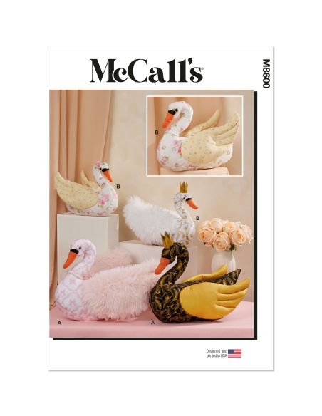 Patron McCall's 8600.OS - Peluches cygnes en 2 tailles