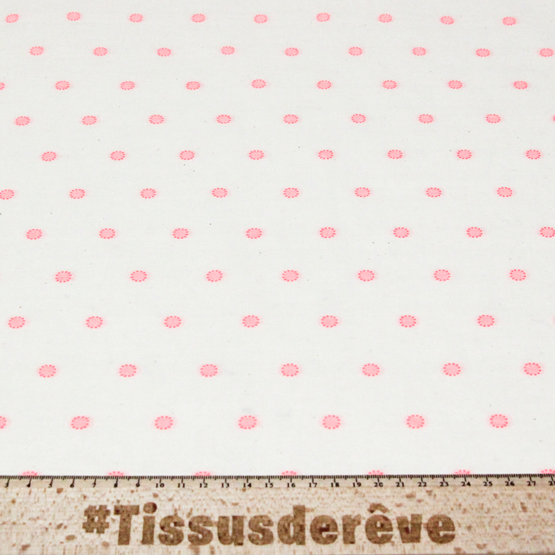 Toile de coton brodée - Cercle...