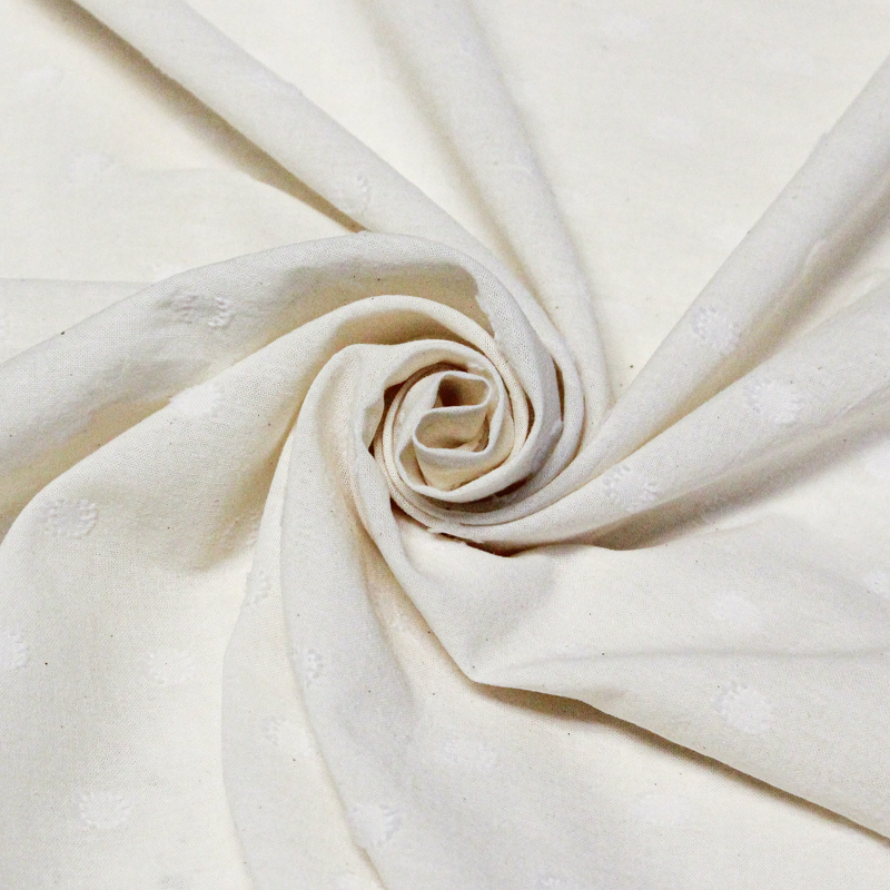 Toile de coton brodée - Cercle...